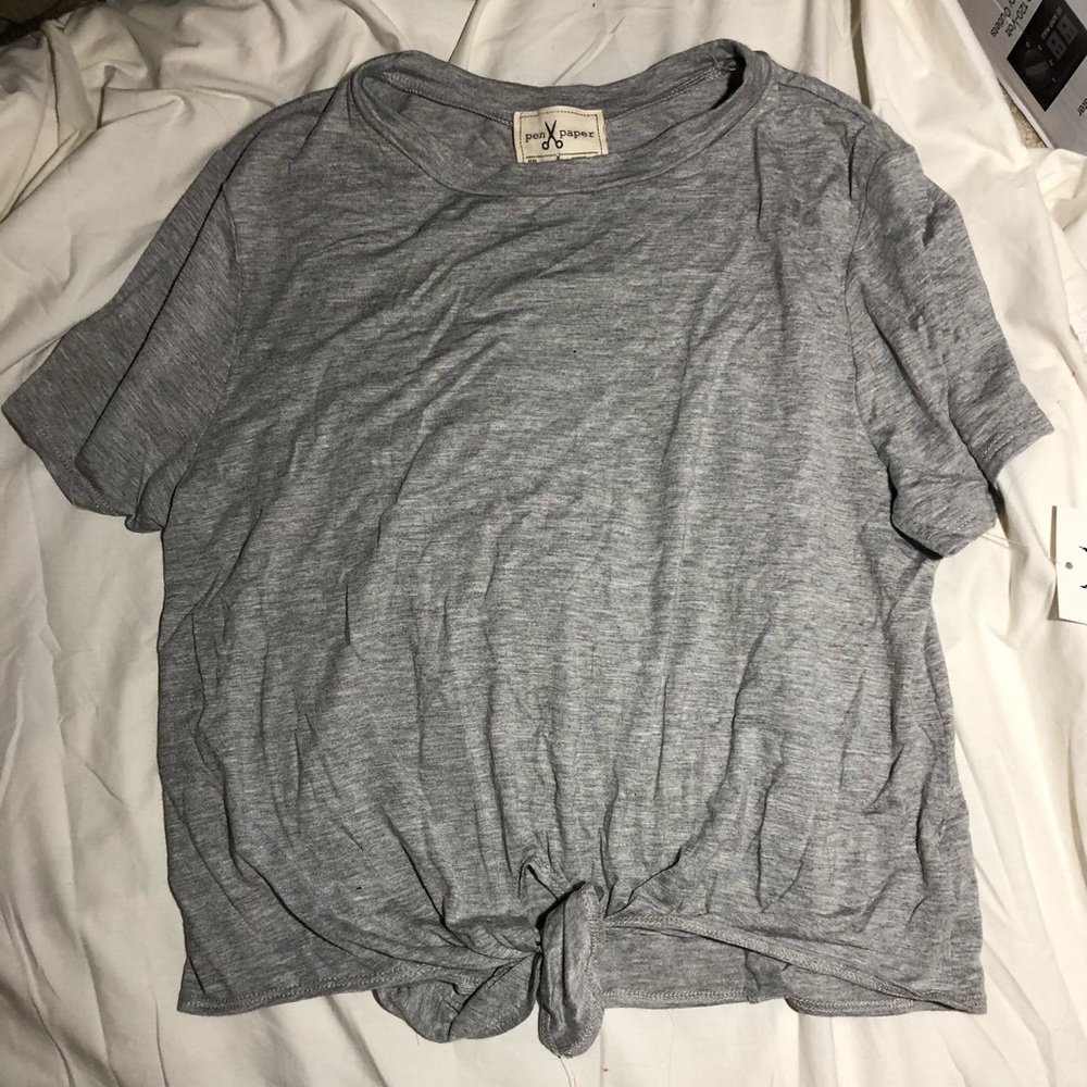 Gray Crop Top NWT